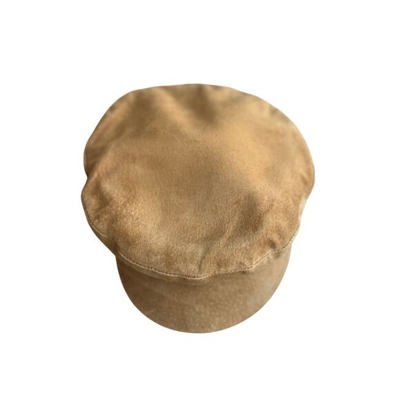 Vintage Leather Suede Beret Newsboy Gatsby Hat from Olive Qique Made in USA EUC - Picture 4 of 10